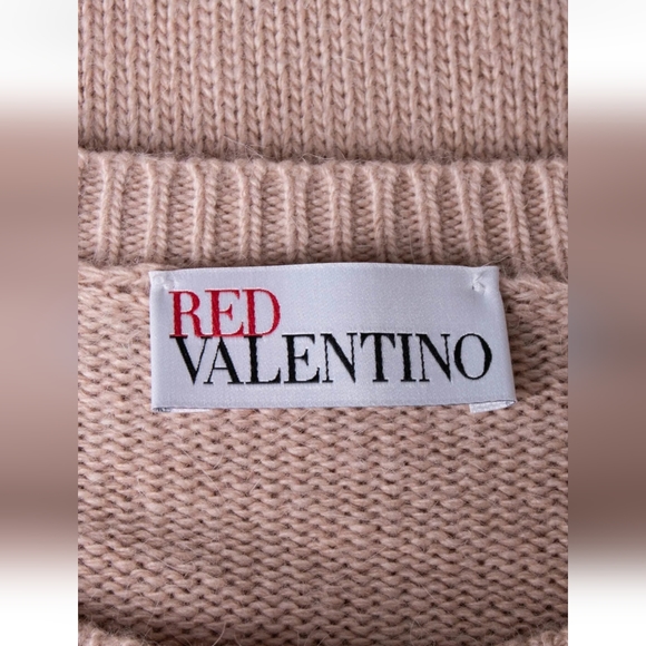 New RED VALENTINO Jumper Size XS Cashmere Angora & Wool Blend Intarsia Front - Picture 6 of 6
